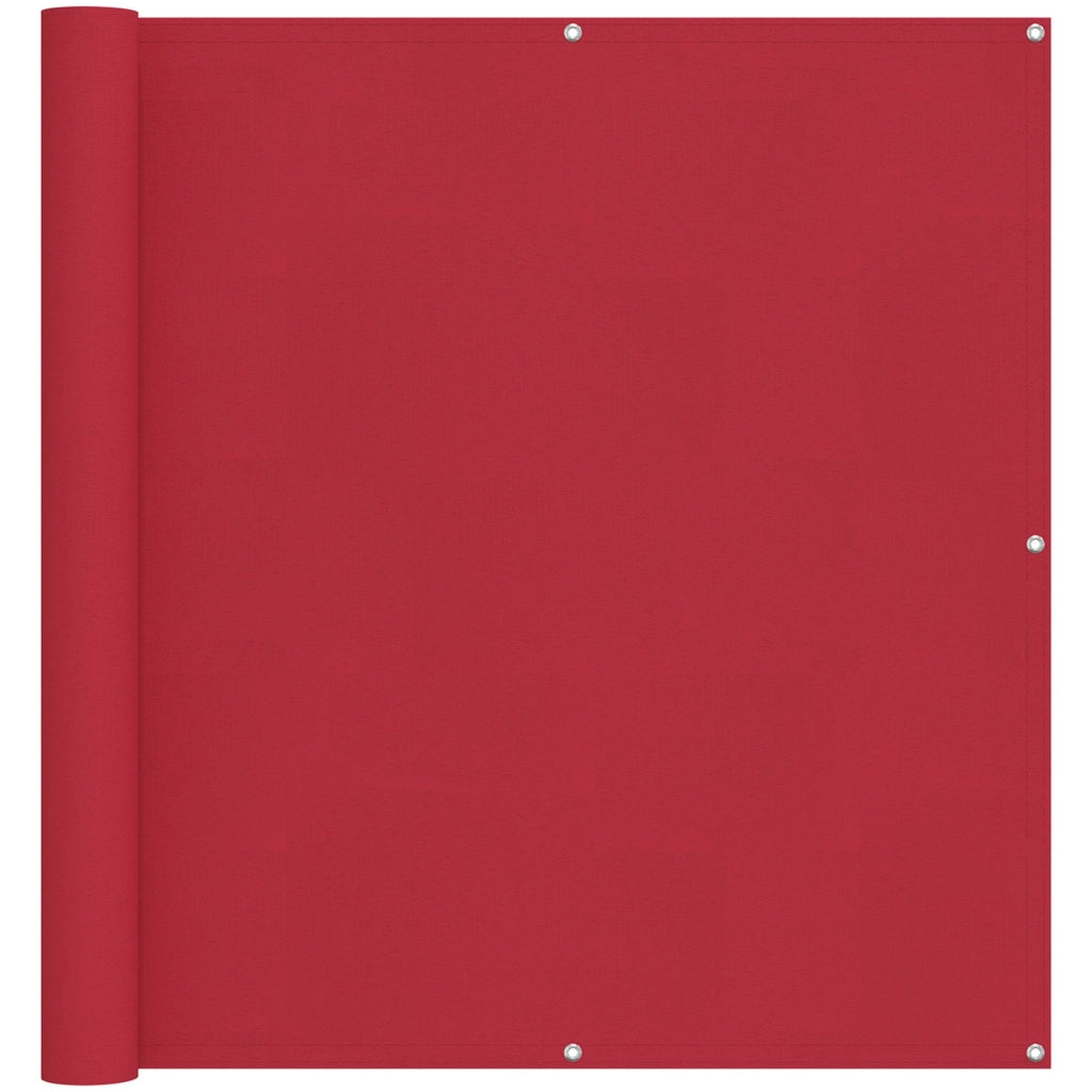Schermo da balcone-Pannello per balcone Rosso 110 x 600 cm Tessuto Oxford