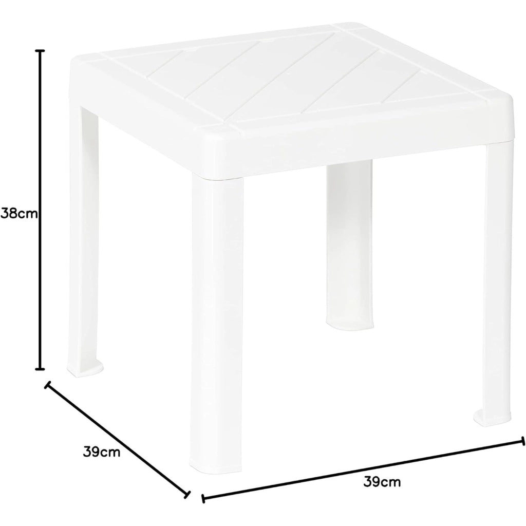 TAVOLINO POP 39X39XH38CM BIANCO.