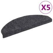 Tappetini per scale autoadesivi 5 pz | Gradini per Scale 65x21x4 cm Grigio scuro Semicircolari Grandi