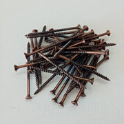 Vite 6,0x200/60mm - 20pz tps testa conica bronzata per legno truciolare parzialmente filettata