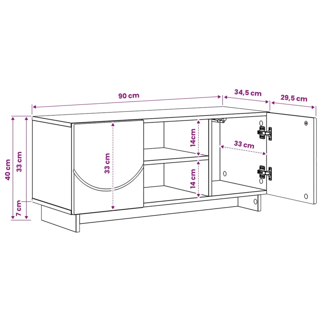 Supporto TV 90 x 34.5 x 40 cm Sonoma grigio 8011483