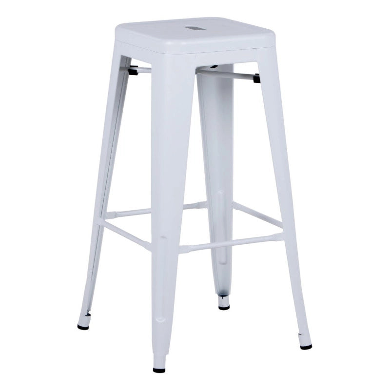 Set di 5 Sgabelli Bar Elisabeth Bianco 42x42x76