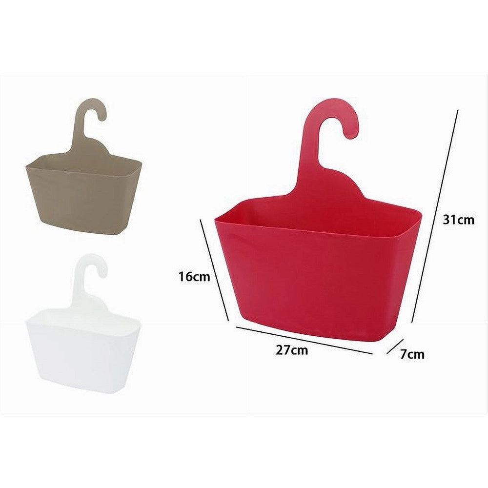 Trade Shop - Porta Oggetti Cestino Con Gancio Appendere Doccia Bagno Casa Colori Vari 79460 -