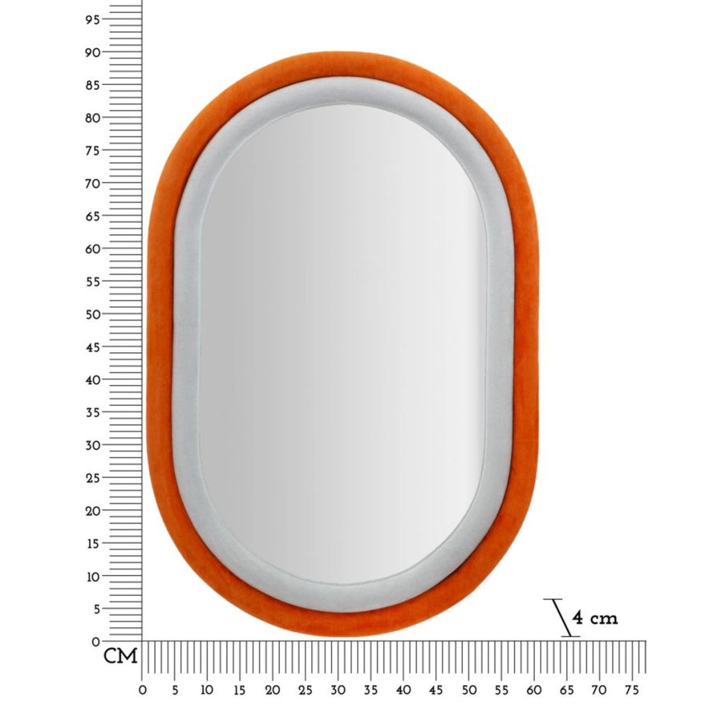 Specchio con Cornice VKH469, Arancione, MDF, 60x4x90 cm