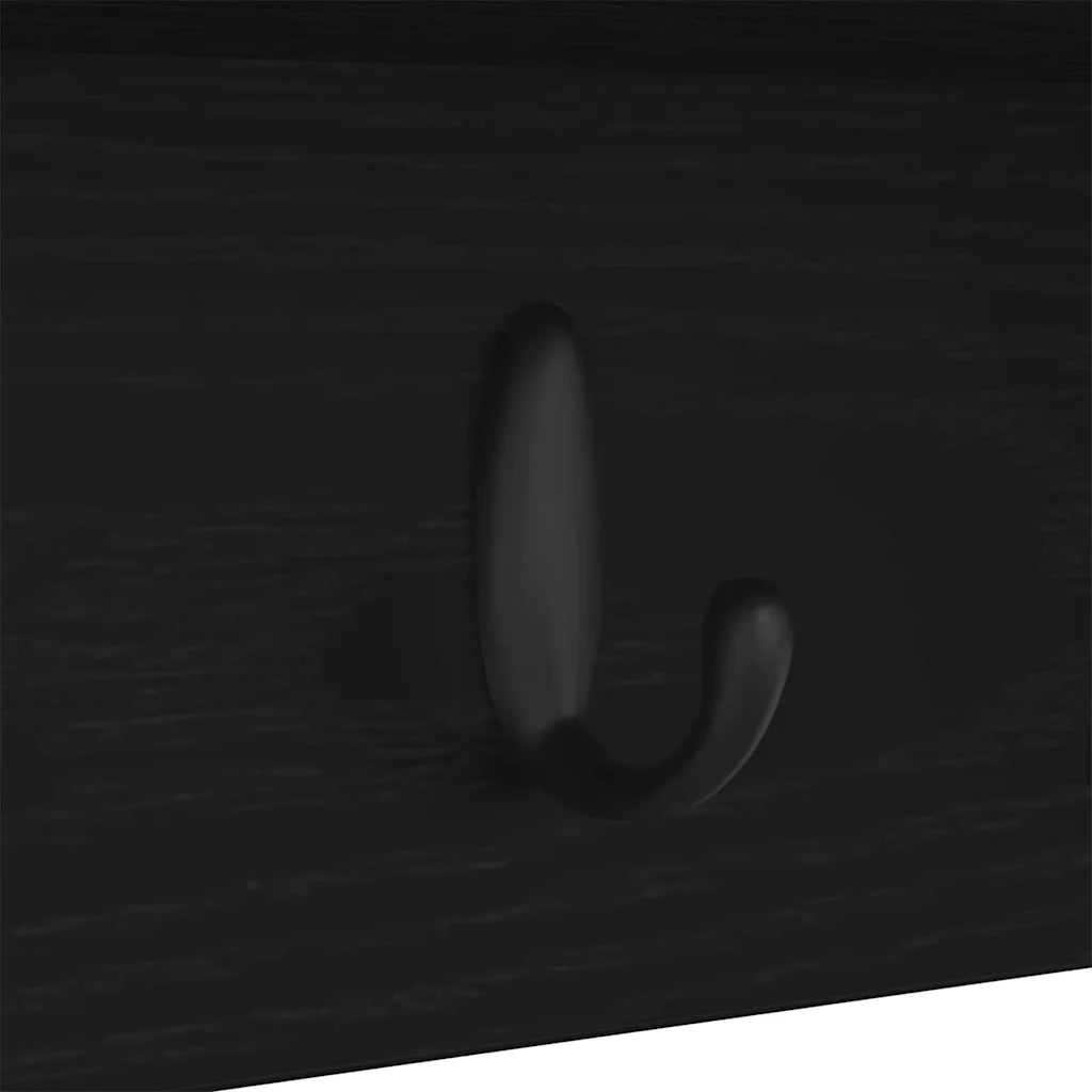 Appendiabiti a muro Rovere Nero 100 x 16 x 26 cm CFW8068446