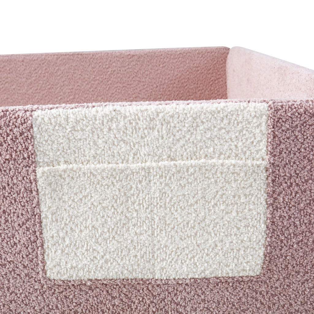 DESMIU Letto bambino 140 × 190 cm con sponde amovibili e tasca, senza materasso, in velluto, rosa