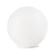 Lampada da Tavolo EMILY 40cm in Vetro Soffiato Satinato Bianco - Attacco E27 75W IP20 - Illuminazione Design Interni - Rossini Group