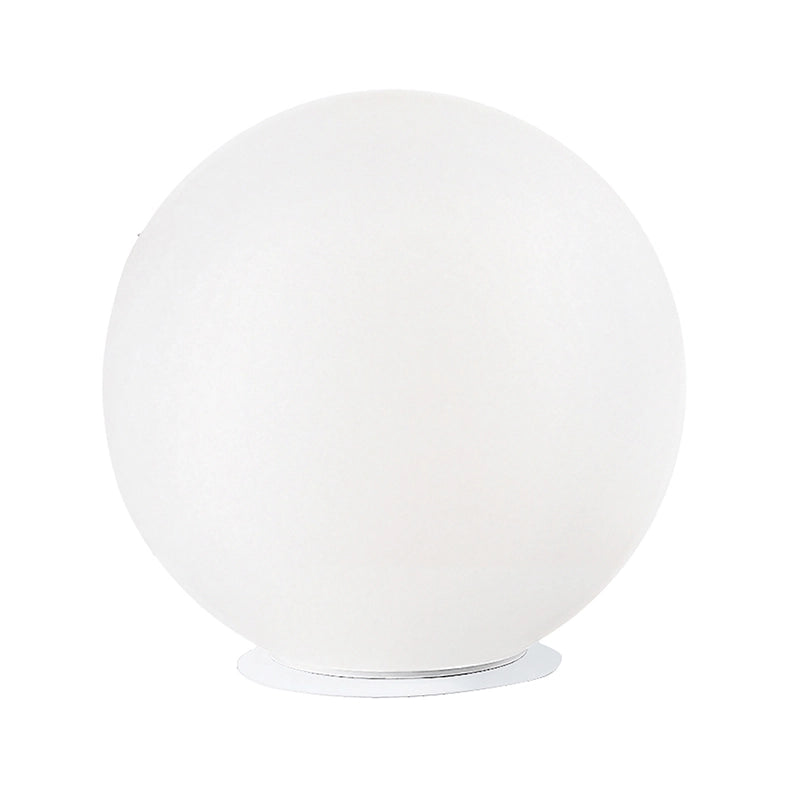 Lampada da Tavolo EMILY 40cm in Vetro Soffiato Satinato Bianco - Attacco E27 75W IP20 - Illuminazione Design Interni - Rossini Group