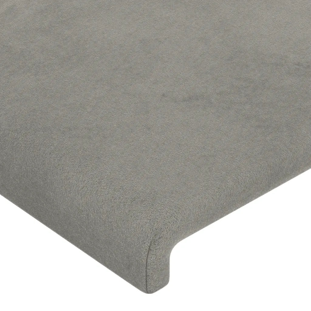 Testiera | Testata a LED Grigio Chiaro 103x16x118/128 cm in Velluto