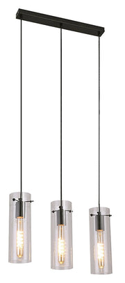 Lampada a sospensione Rabalux Acantha nera 3xE27 120cm