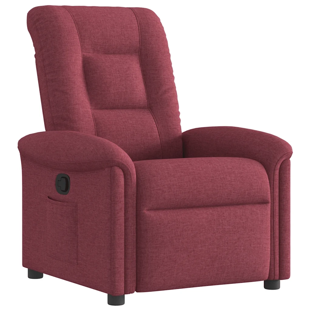 Poltrona Reclinabile in Tessuto Rosso Vino 4015619