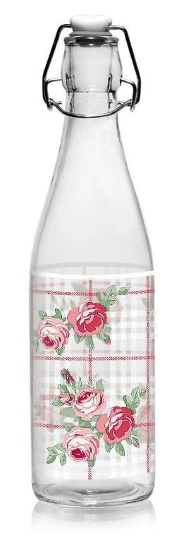 1 Pezzo Bottiglia Acqua Vino da Tavola con Tappo Ermetico Rosalia 500 cc