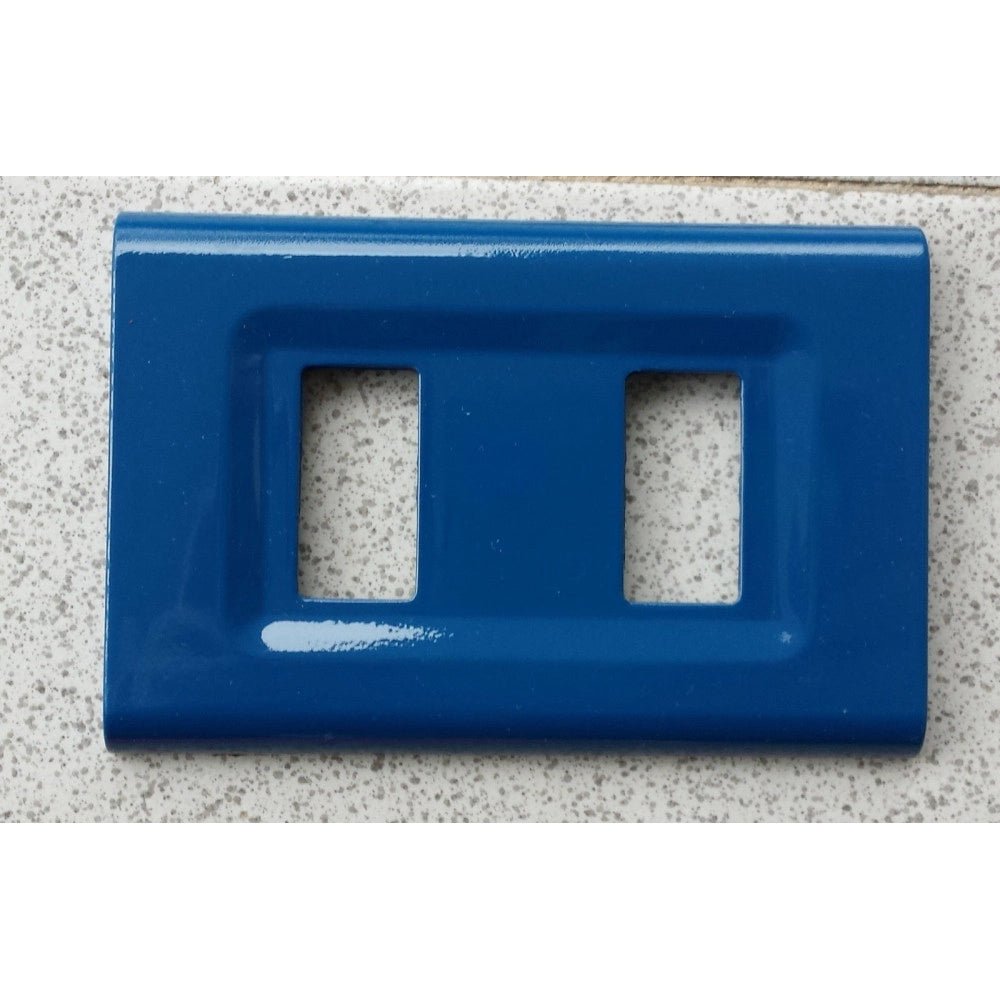 Trade Shop - Placchette Placche In Abs Serie Magic Elite Bticino Compatibili Color Copriprese - Blu Cielo -2 Fori     -