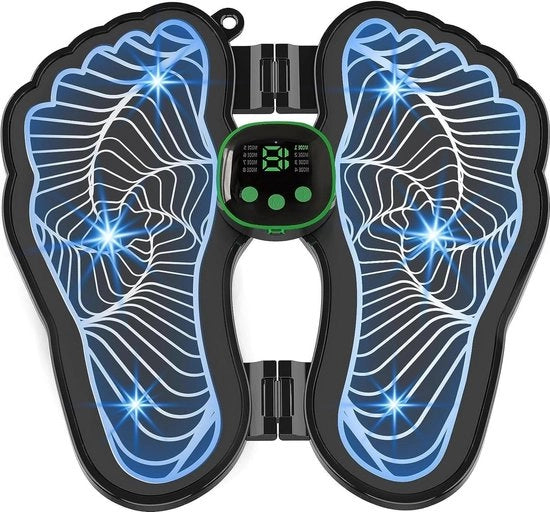 Apparecchio di massaggio elettrico per EMS - tavola di massaggio per piedi portatile USB - 8 modalità e 19 livelli - favorisce la circolazione sanguigna