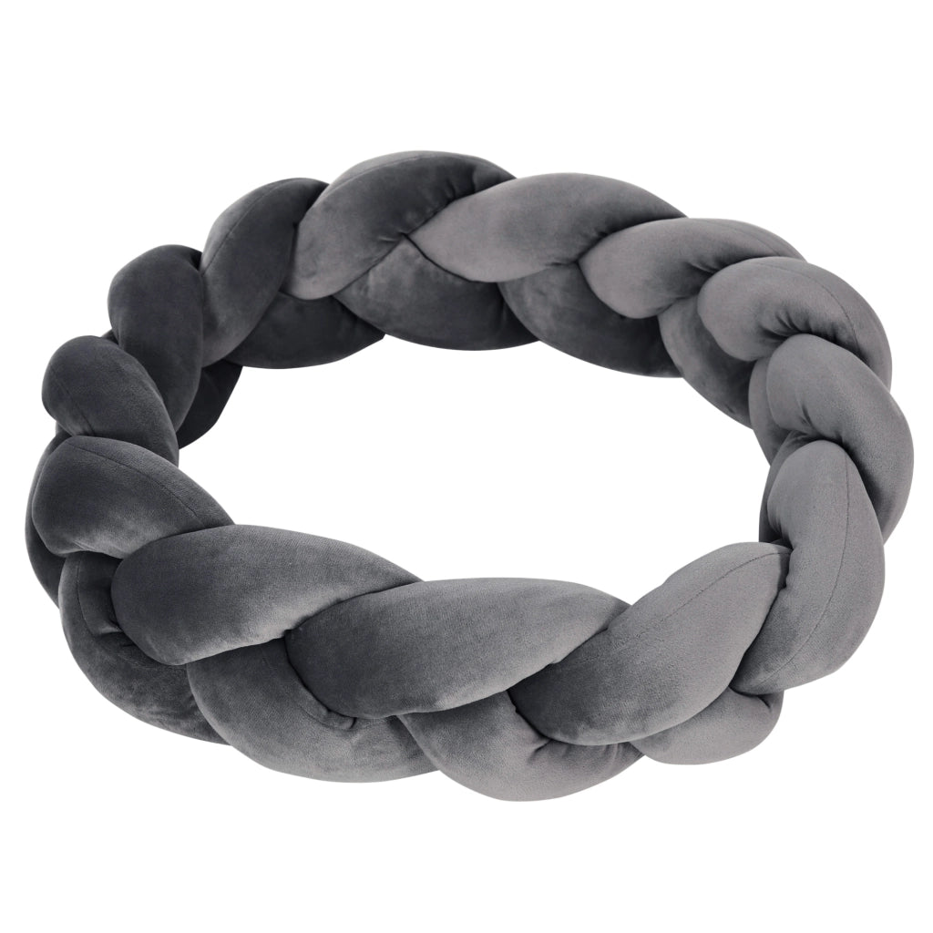 Letto per Cane Piccolo Lavabile con Cuscino e Corda in Cotone ¨C zephmum ¨C Grigio 55x55x14 cm