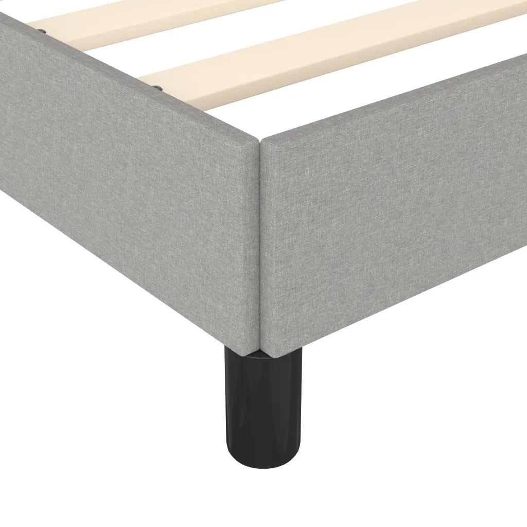 Letto singolo | Letto per adulti | Giroletto senza Materasso Grigio Chiaro 90x200 cm Tessuto