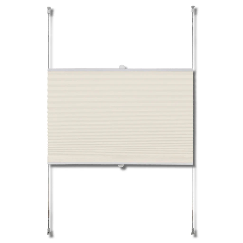 Tenda plissettata color crema 100 x 150 cm 4102218