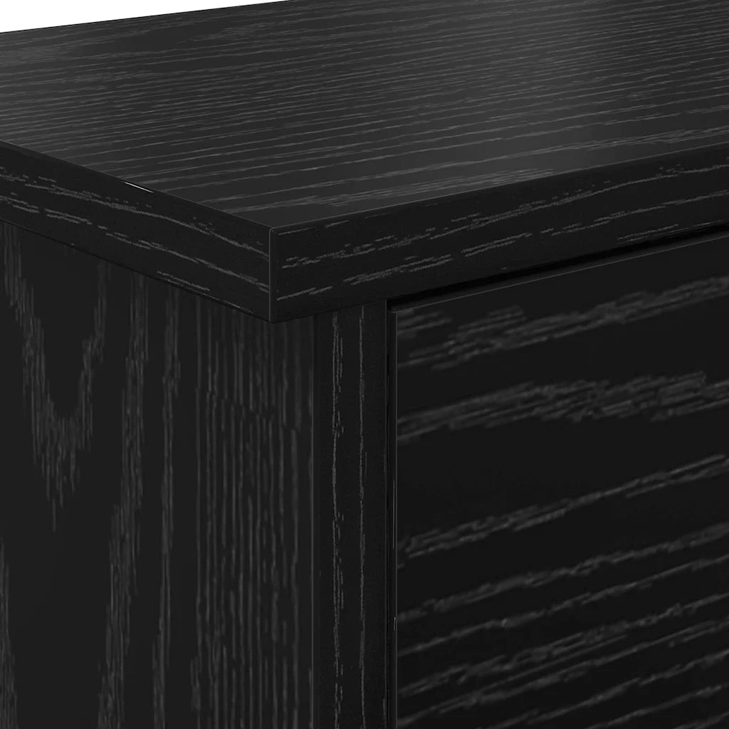 Appendiabiti a muro con lo scaffale Rovere Nero 50 x 20 x 30 cm 874332