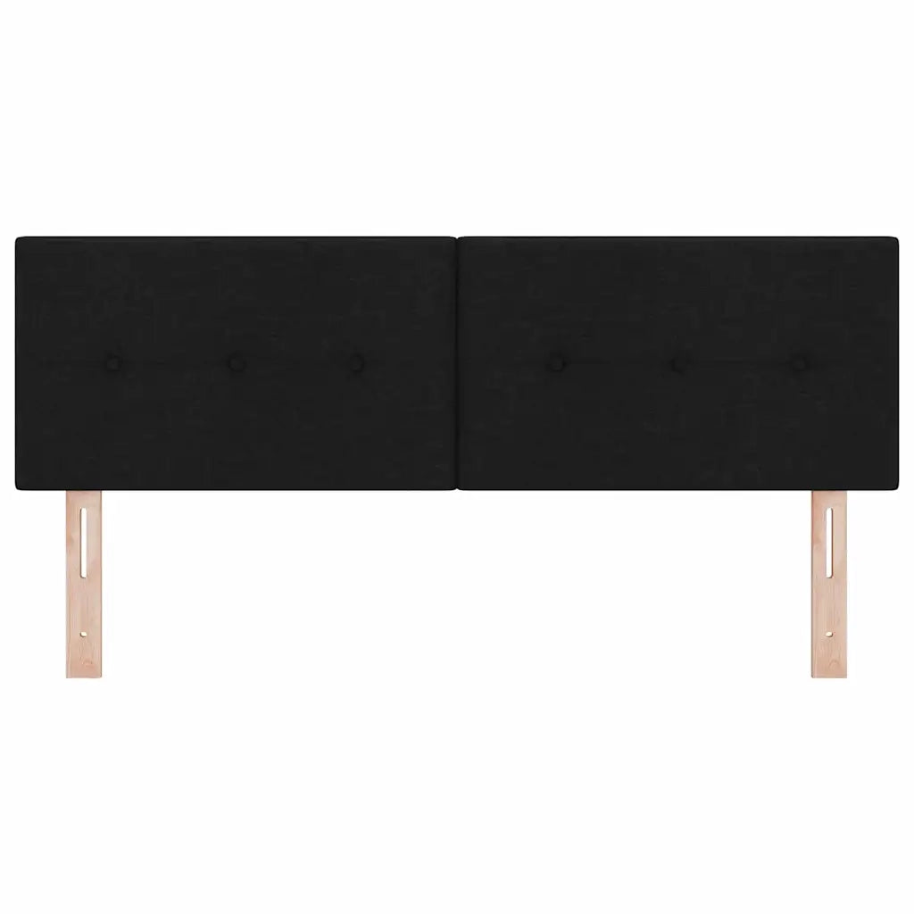 Testiera | Testata LED con strisce LED con Testiera | Testata Nero 144 cm Tessuto