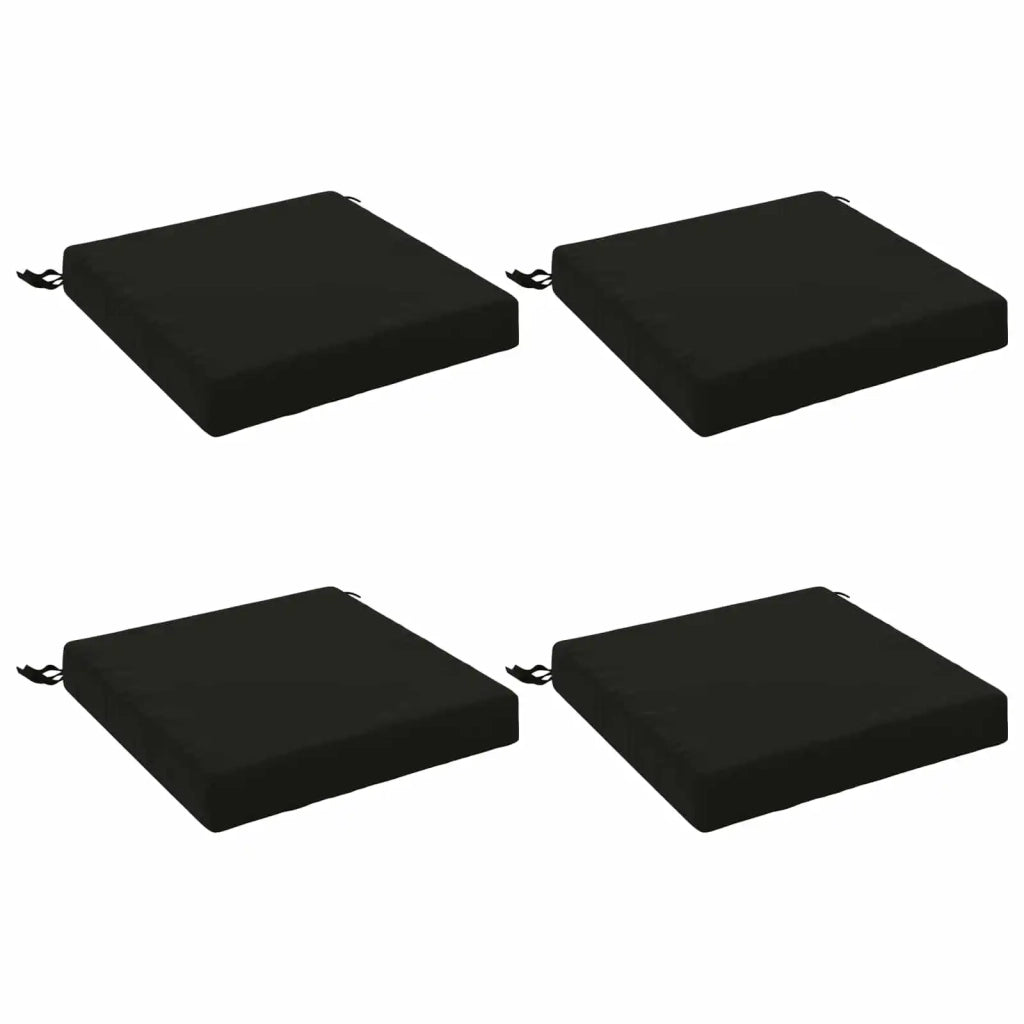 Cuscini per Sedia in 4 Pezzi SOEST 4 pz 100% Poliestere Nero 944397