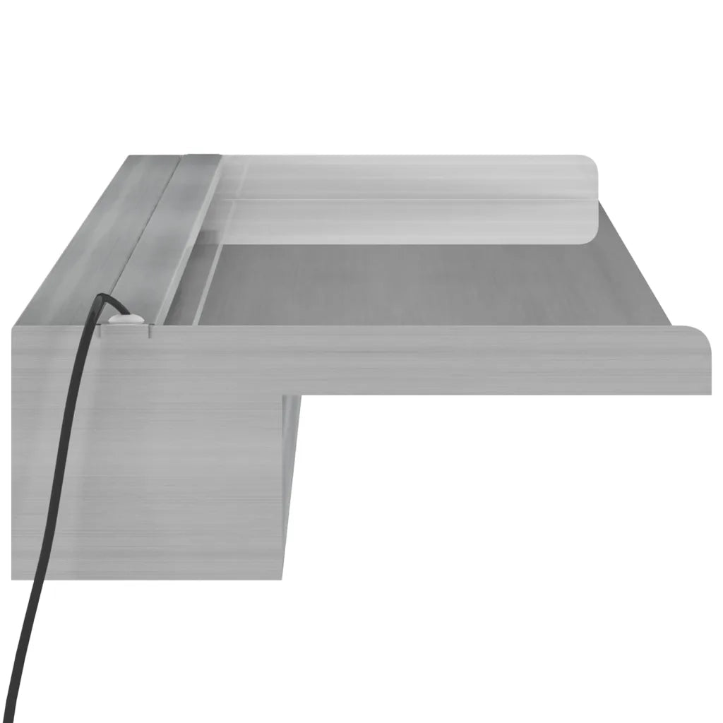 Sfioratore a Cascata con LED RGB Acciaio Inox 90 cm CFW4765523