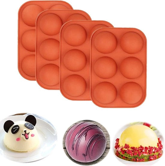 Set di Forme in Silicone Flessibili da 4 per Chocolata, Pudding e Altri Dolci