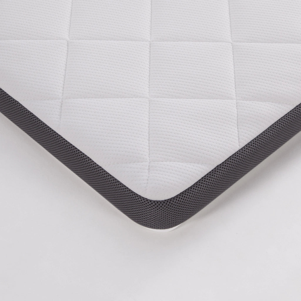 Materasso in schiuma con supporto a 7 zone e moduli ergonomici per camera da letto bianco e grigio