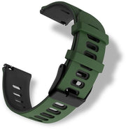 Cintura di protezione in silicone - Bracciale sportivo - Impermeabile - Comodo - Verde scuro - Adatto sia per donne che per uomini - 22 mm