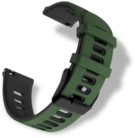 Cintura di protezione in silicone - Bracciale sportivo - Impermeabile - Comodo - Verde scuro - Adatto sia per donne che per uomini - 22 mm