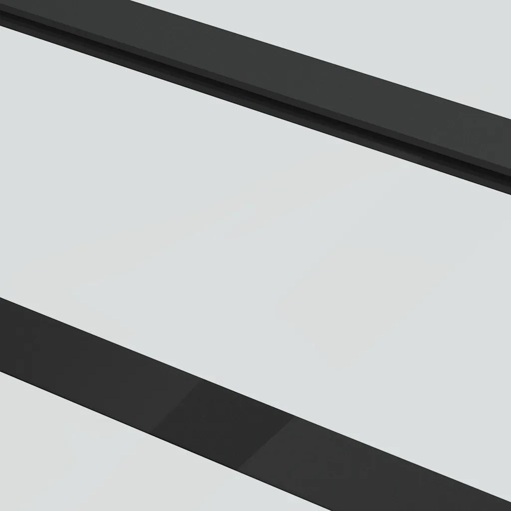 Porta Scorrevole con Ferramenta Nera 102x205 cm in Vetro ESG 3375929