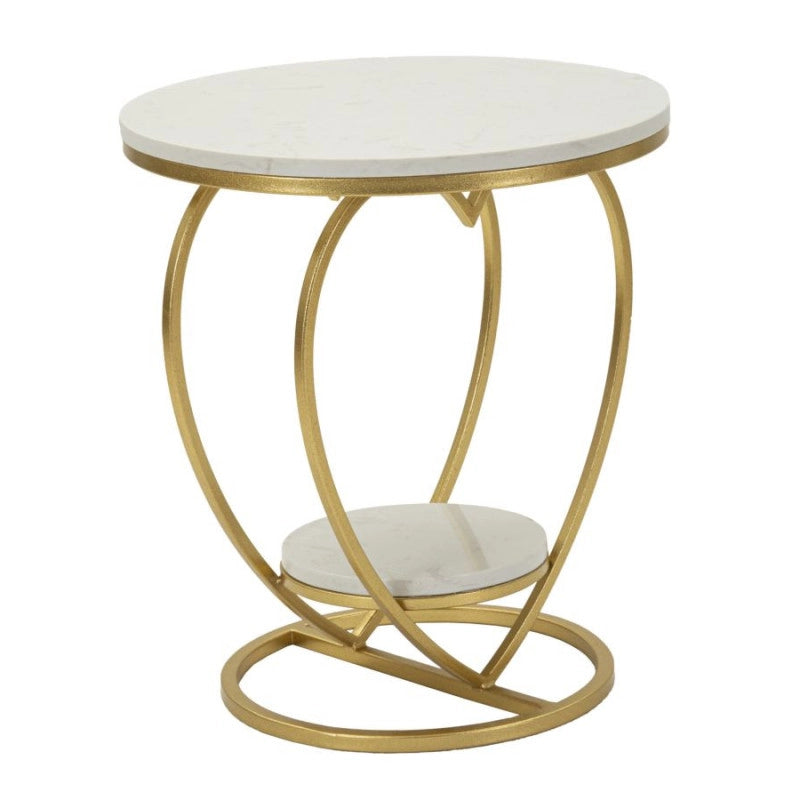 Tavolinetto Heart Oro cm ø 40x45,5