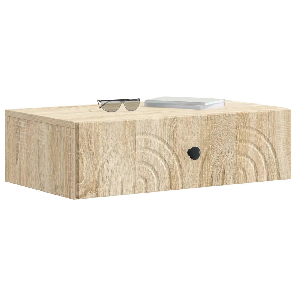 Tavolino da Parete Laterale | Tavolo laterale | Tavolino Rovere Sonoma 59 x 34,5 x 17 cm