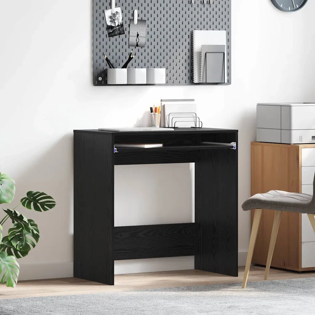 Scrivania Rovere Nero 77.5 x 43 x 79 cm Legno multistrato 869515