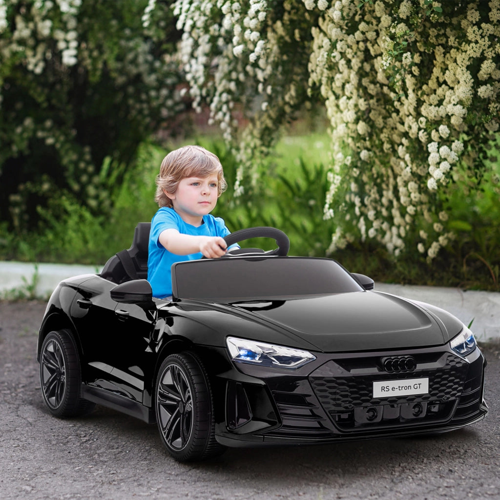 Auto elettrica per bambini 12V ¨C Minimal ¨C Nero, telecomando, 5 km/h, suoni e luci