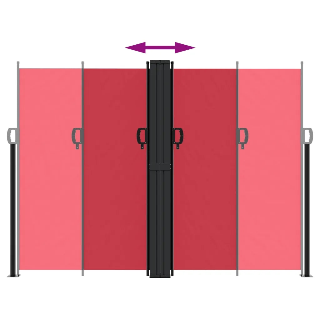 Tenda da Sole | Tenda parasole Laterale Retrattile Rossa 180x1200 cm