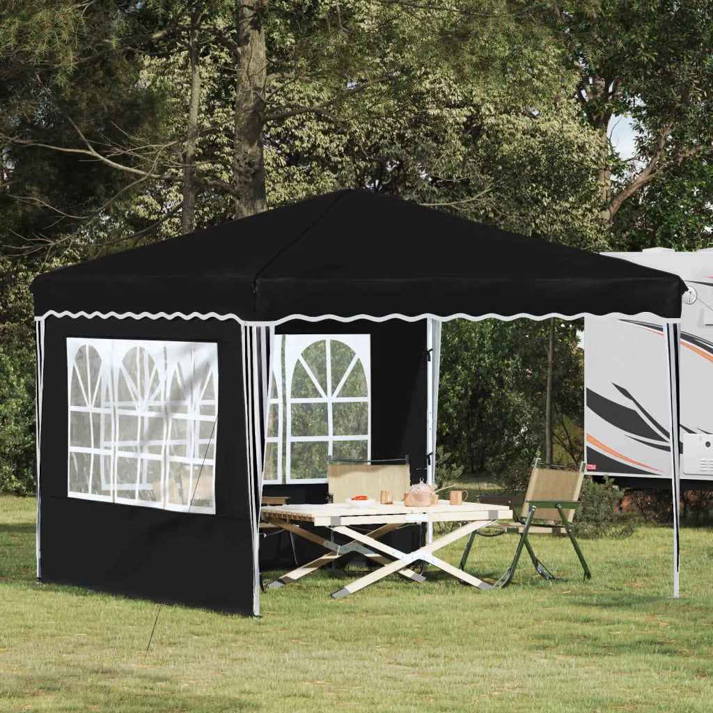 Tenda per feste a pop-up Nero 288 x 288 x 245 cm Tessuto Oxford 42019766