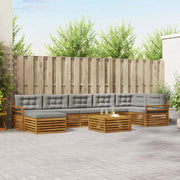 Set di divani da esterno 8 pcs Grigio Naturale e Chiaro 3373861