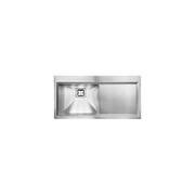 CM 012846.D2.01.2033 GLAMOUR MIX Lavello da Incasso 1 Vasca a Destra con Gocciolatoio Acciaio Inox Satinato (100x50 cm) colore Inox