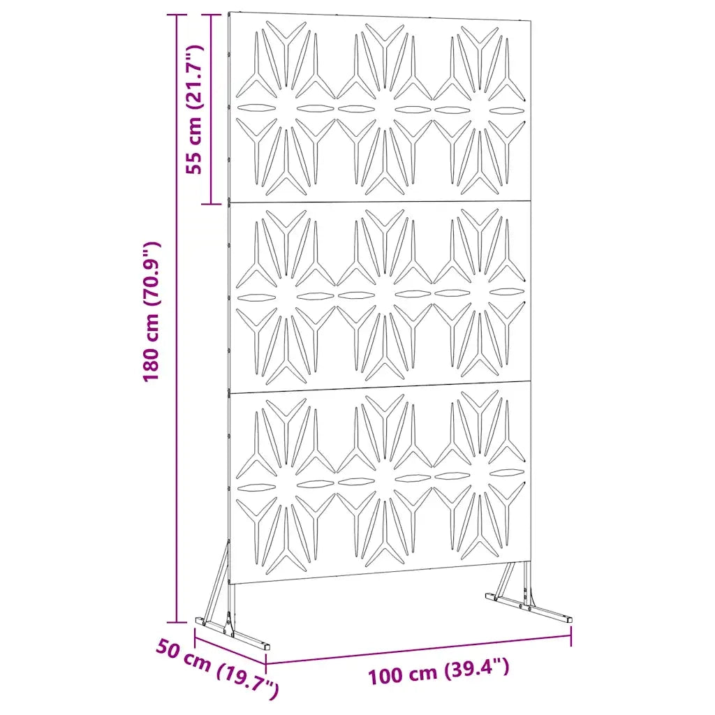 Schermo per Privacy Oliva 100 x 50 x 180 cm Acciaio 868587