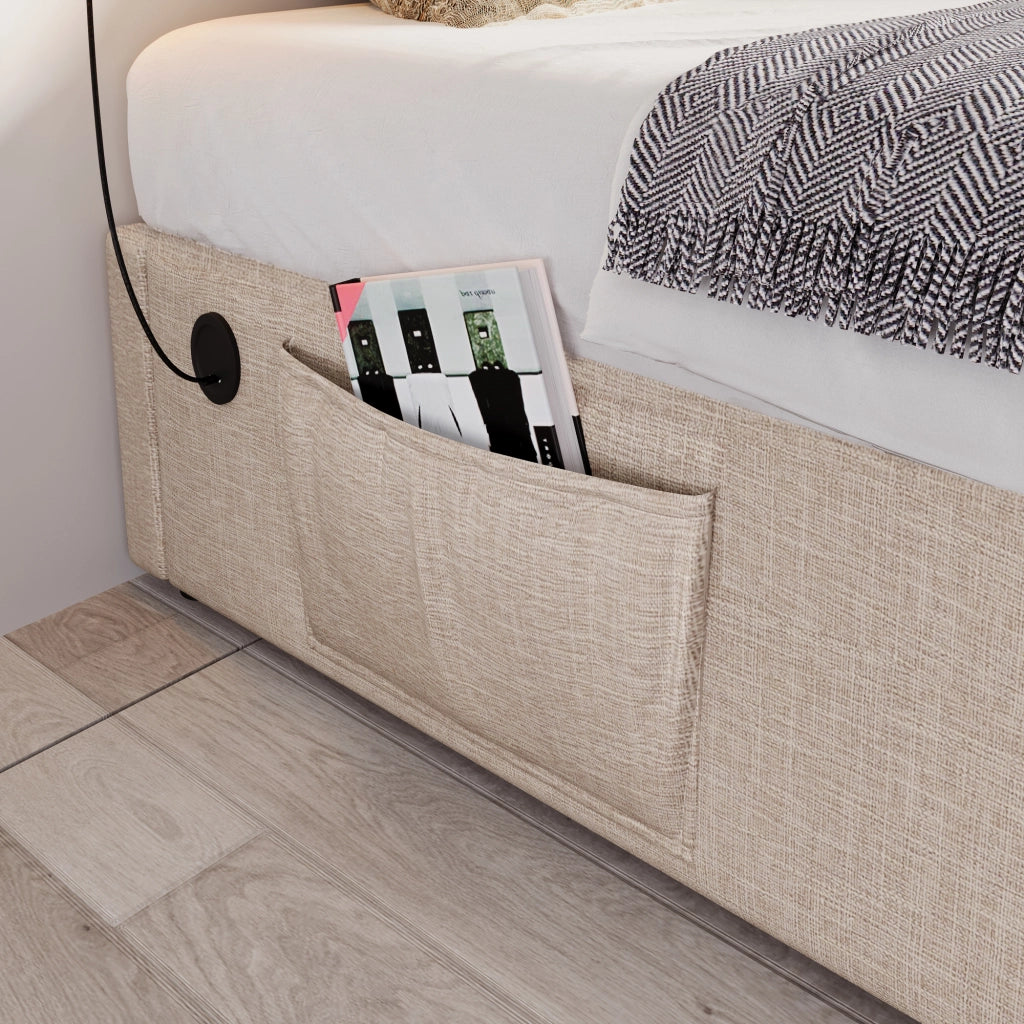 letto imbottito lino naturale 140 x 200 cm