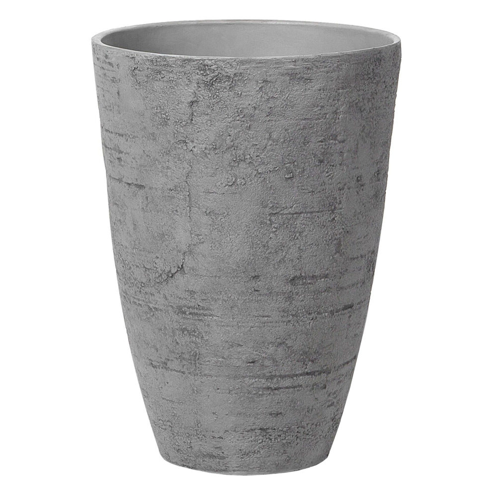 Vaso per piante in pietra di colore grigio 43 x 43 x 60 cm interni esterni giardino terrazzo