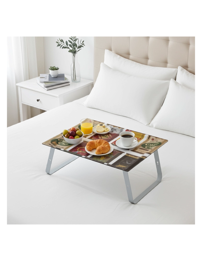 Vassoio pieghevole per la colazione a letto o per lavorare con il portatile, HOLA