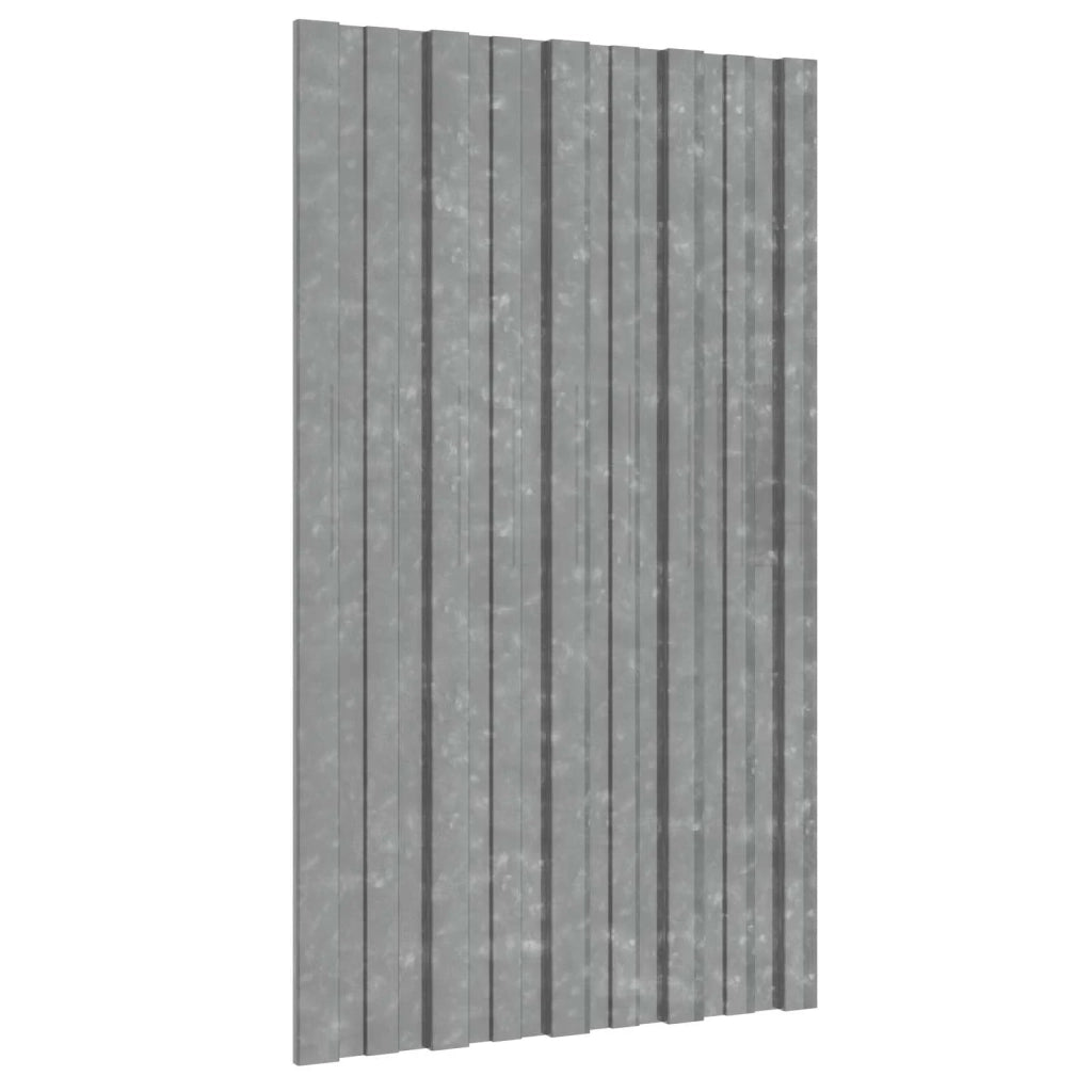 Pannello per tetto 36 pcs Argento 80 x 45 cm Acciaio zincato 42047120