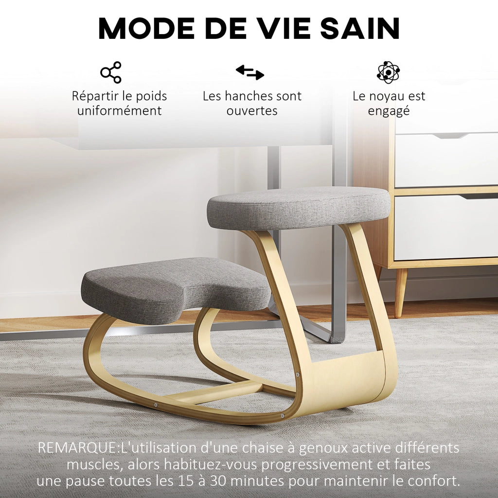 Sedia da ufficio ergonomica ¨C zephmum ¨C legno grigio