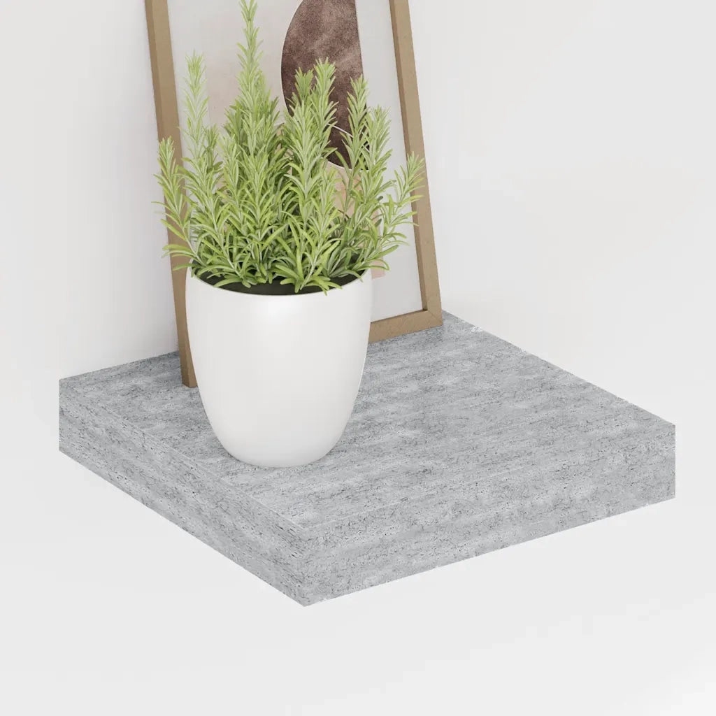 Scaffale a Parete Grigio Cemento 23x23,5x3,8 cm in MDF 326588