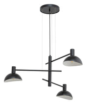 Lampada a sospensione moderna Artis nera 3 luci E14 Sigma