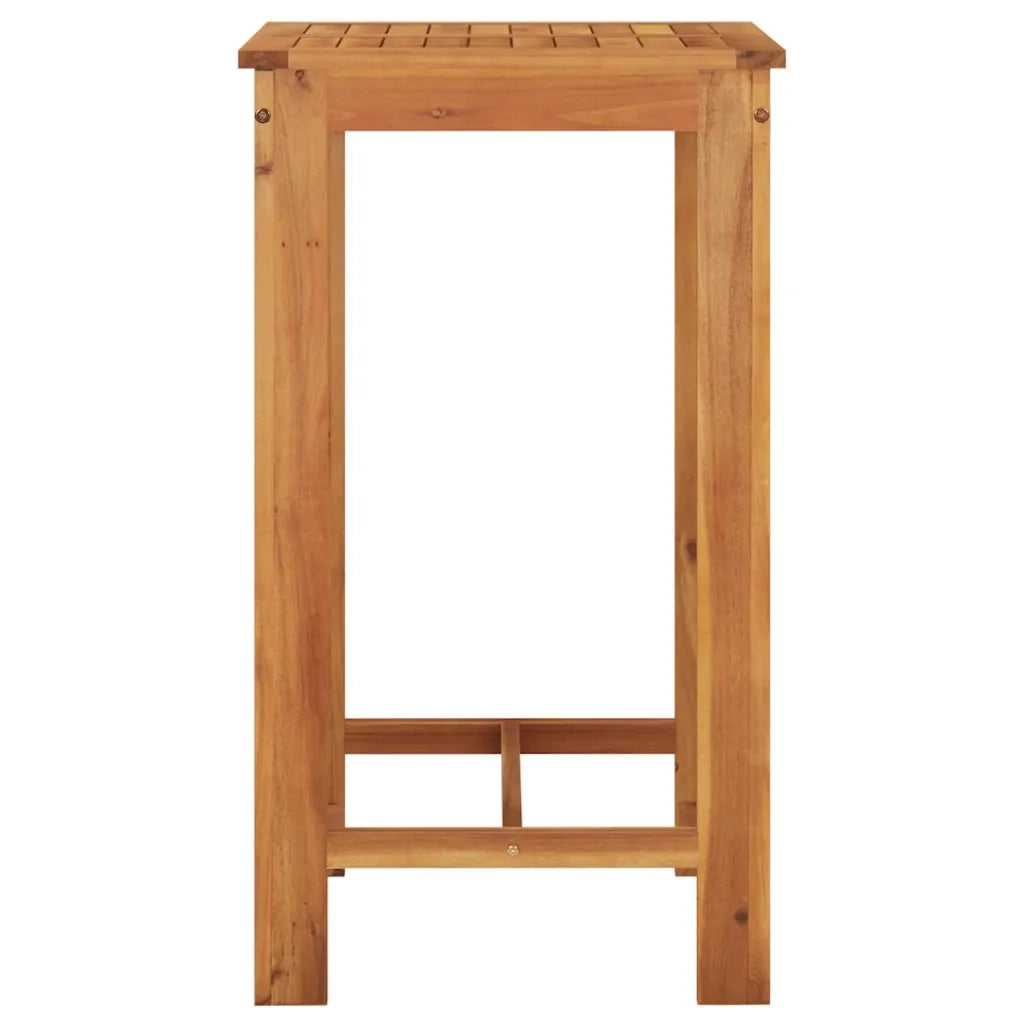 Set Bar Giardino 5pz | Set Salotto da Giardino Grigio Legno Massello Acacia e Polyrattan