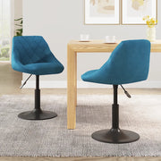 Sedie da Pranzo Girevoli 2 pz Blu in Velluto 335331