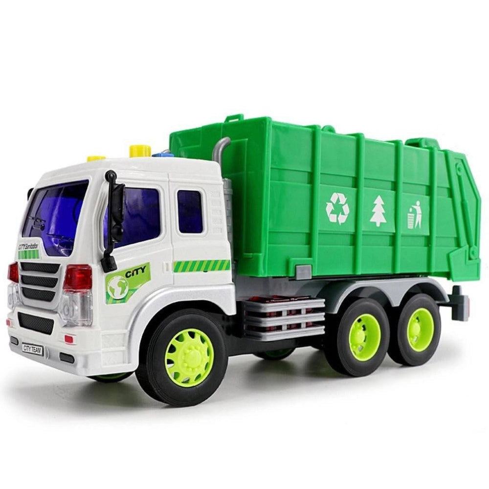 Trade Shop - Camion Raccolta Rifiuti Con Luci E Suoni Cassone Ribaltabile Funzioni Reali -