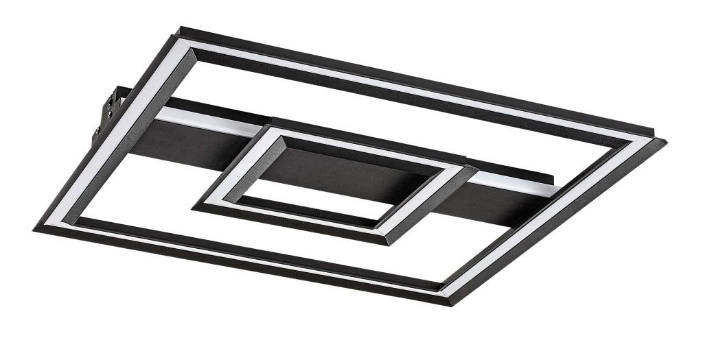 Plafoniera LED Rabalux Sidona geometrica nera 48W 48,5cm